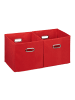 relaxdays 6x Regalkorb in Rot - 30 cm