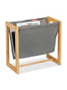 relaxdays Zeitschriftenhalter in Natur/ Grau - (B)39,5 x (H)37 x (T)21 cm