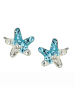 schmuck23 Silber Ohrringe 925 Seestern 0,7 cm x 0,8 cm