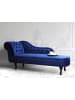 Beliani Chaiselongue NIMES in Blau/Schwarz - (W) 169 x (H) 79 x (L) 61 cm