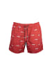Karl Lagerfeld Rote Polyester-Badeshorts