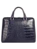 Samantha Look Aktentasche echt Leder in blau
