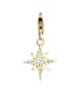 Nenalina Charm 925 Sterling Silber Astro, Stern, Sterne in Gold