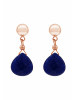 Gemshine Ohrringe Chalcedon Tropfen in rose gold coloured