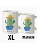 Mr. & Mrs. Panda XL Tasse Kaktus Hut ohne Spruch in Weiß