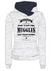 Harry Potter Schalkragenpullover Harry Potter Muggles in grau meliert