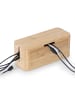 relaxdays Kabelbox in Natur - (B)34 x (H)14,5 x (T)13,5 cm
