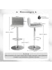 COSTWAY 2er Set Barhocker 37 x 42 x 82-102 cm in Grau
