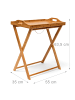 relaxdays Tabletttisch in Natur - (B)55 x (H)63,5 x (T)35 cm