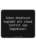 Mr. & Mrs. Panda Mouse Pad Spruch Ungewissheit akzeptieren mit S... in Schwarz