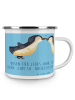 Mr. & Mrs. Panda Camping Emaille Tasse 10. Hochzeitstag Rosenhoc... in Sky Blue
