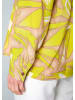 Alba Moda Oversized Hemdbluse mit dezentem Glanz in limette / beige