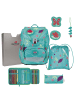 DerDieDas ErgoFlex Light - Schulranzen Set 5tlg. 800g (Purple Unicorn) in Butterfly Garden