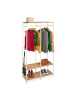 relaxdays Garderobe in Weiß/ Natur - (B)94,5 x (H)180 x (T)40 cm