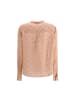 Kristina Ti Mehrfarbig Hell Pink Seide Muster Hemd