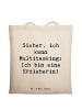 Mr. & Mrs. Panda Baumwolltasche Spruch Erzieherin Multitasking m... in Creme
