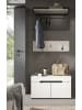 Inn.Furn Garderobenpaneel in weiß, grau Set 2-teilig, Flurgarderobe 80 cm