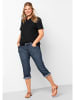 sheego Caprijeans in dark blue Denim