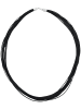 Gallay Kette 14 Kordelbänder Silber 925 45cm in schwarz