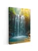 MuchoWow Leinwand bilder Wasserfall Sonnenstrahlen (BxH)