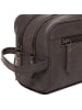 SID & VAIN Leder-Kulturtasche echt Leder Kulturtasche groß dark-braun in braun