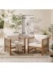 home24 Loungesessel Bayton 2er-Set in Akazie / Creme