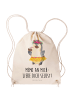 Mr. & Mrs. Panda Turnbeutel Pinguin Kokosnuss mit Spruch in Creme