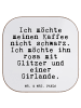 Mr. & Mrs. Panda Glas-Untersetzer Ich möchte meinen Kaffee... mi... in Weiß