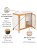 Wenko Waschbeckenunterschrank Finja in Rahmen: natur, Türen und Ablage: Weiß