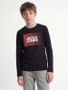 JACK & JONES Junior Langarm-T-Shirt in Black