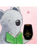 Mr. & Mrs. Panda Gold Windlicht Eule Zufrieden mit Spruch in Schwarz