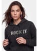 myMo ROCKS Women Hoodie in Black Stone Wash