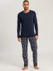 Hanro Pyjama Night & Day in navy botany print