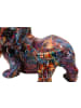 Mauro Ferretti Mehrfarbige, dackelförmige Kunstharzskulptur, 20 x 14 x 16,5 cm