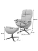 MCW Relaxsessel mit Hocker L12, Dunkelgrau