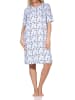 NORMANN Kurzarm Nachthemd Maritimer Look in Allover
