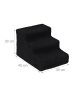 relaxdays Hundetreppe in Schwarz - (B)35x (H)30 x (T)45 cm