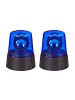 relaxdays 2 x LED-Blaulicht in Blau