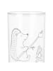 Mr. & Mrs. Panda Wasserglas Igel Grillen mit Spruch in Transparent