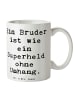 Mr. & Mrs. Panda Kaffeetasse Spruch Bruder Superheld mit Spruch in Weiß