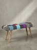 KADIMA DESIGN Sitzbank | Samt, 117x51x38cm, Patchwork, Modern