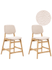 Beliani 2-tlg Barhocker ELAINE in Braun/Beige