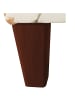 58 aufm Kessel SESSEL Karine Bezug Flachgewebe Buche nussbaum dunkel / weiß