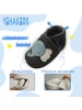 Yalion Leder-Krabbelschuhe "Elefanten" in Schwarz