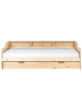 Beliani Tagesbett EDERN in Braun - (W) 105 x (H) 66 x (L) 206 cm