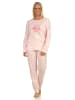 NORMANN langarm Pyjama Schlafanzug und allover Hose in rosa