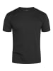 DAILY COTTON T-Shirt - BASETEEO 3er Pack Rundhals O-Neck in Schwarz