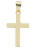Adeliás Unisex Anhänger – Kreuz Kreuzanhänger aus 925 Silber in gold
