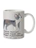 Mr. & Mrs. Panda Tasse Boston Terrier mit Spruch in Grau Pastell