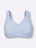 WITT WEIDEN Komfort-BH ohne Bügel in hellblau-weiß
